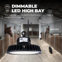 Ledvion LED High Bay 100W - Philips Driver - 120° - 175lm/W - 6500K - IP65 - Dimbaar - 5 Jaar Garantie