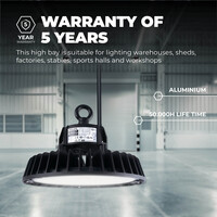 Ledvion LED High Bay 100W - Philips Driver - 120° - 175lm/W - 6500K - IP65 - Dimbaar - 5 Jaar Garantie