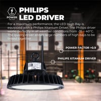 Ledvion LED High Bay 240W - Philips Driver - 120° - 175lm/W - 4000K - IP65 - Dimbaar - 5 Jaar Garantie