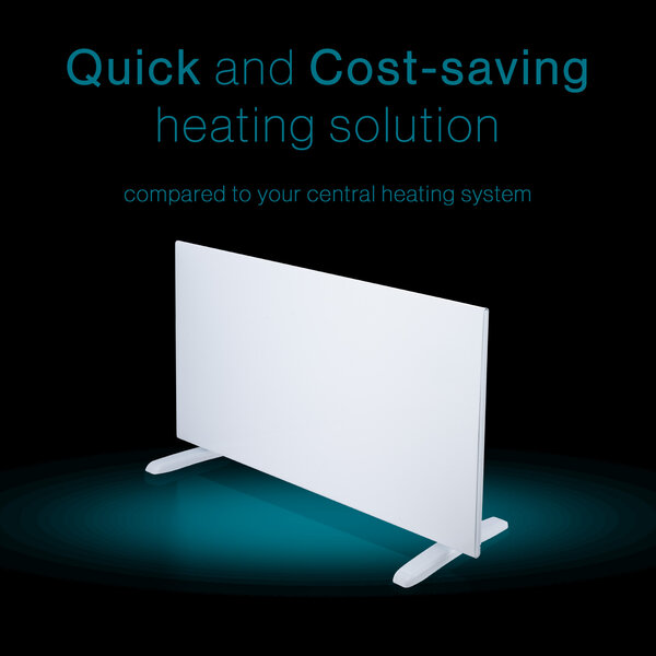 Tiqvi Slimme Paneelverwarming - 1500W - 4 Hittestanden - Oververhittingsbeveiliging - WiFi - Wit - Tot 25m²