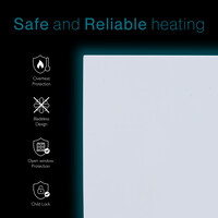 Tiqvi Slimme Paneelverwarming - 1500W - 4 Hittestanden - Oververhittingsbeveiliging - WiFi - Wit - Tot 25m²