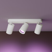 Ledvion LED Plafondspot Wit Trio - Dimbaar - 4,9W - RGB+CCT - Kantelbaar