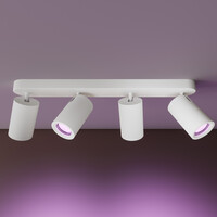 Ledvion LED Plafondspot Wit 4-lichts - Dimbaar - 4,9W - RGB+CCT - Kantelbaar