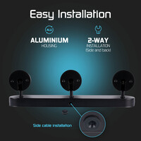 Ledvion LED Plafondspot Zwart Trio - Dimbaar - 3W - 4000K - Kantelbaar