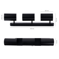 Ledvion LED Plafondspot Zwart Trio - Dimbaar - 3W - 4000K - Kantelbaar