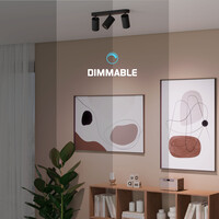 Ledvion LED Plafondspot Zwart Trio - Dimbaar - 3W - 4000K - Kantelbaar