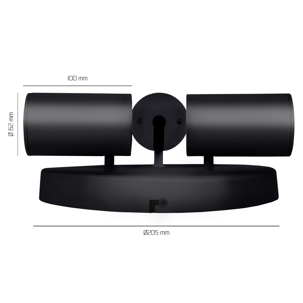 Ledvion LED Plafondspot Zwart Trio - Dimbaar - 3W - 6500K - Kantelbaar