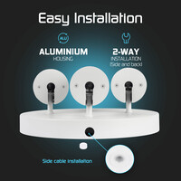 Ledvion LED Plafondspot Wit Trio - Dimbaar - 3W - 6500K - Kantelbaar
