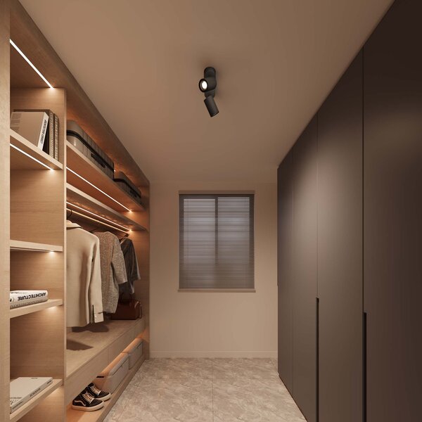 Ledvion LED Plafondspot Zwart Duo - Dimbaar - 3W - 4000K - Kantelbaar