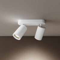 Ledvion LED Plafondspot Wit Duo - Dimbaar - 3W - 6500K - Kantelbaar