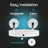 Ledvion LED Plafondspot Wit Duo - Dimbaar - 3W - 4000K - Kantelbaar