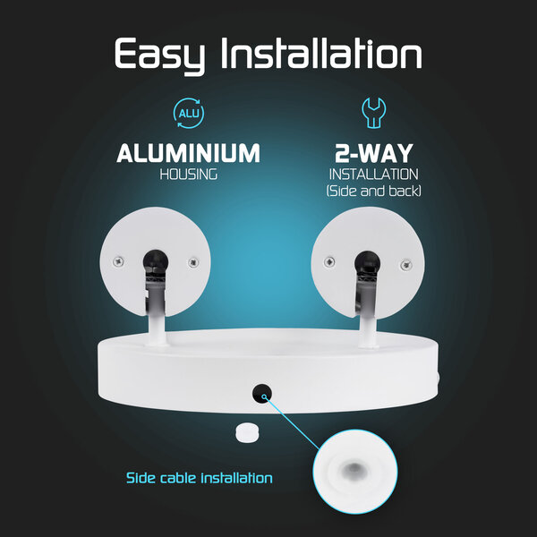 Ledvion LED Plafondspot Wit Duo - Dimbaar - 3W - 4000K - Kantelbaar