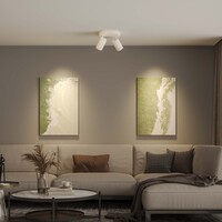 Ledvion LED Plafondspot Wit Duo - Dimbaar - 3W - 4000K - Kantelbaar