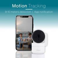 Tiqvi Smart Binnen PTZ Camera - WiFi - 1080P - Beveiligingscamera - Nightvision Camera Wifi