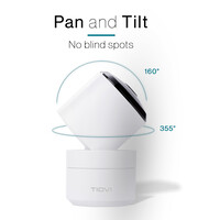 Tiqvi Smart Binnen PTZ Camera - WiFi - 1080P - Beveiligingscamera - Nightvision Camera Wifi