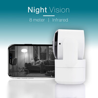 Tiqvi Smart Binnen PTZ Camera - WiFi - 1080P - Beveiligingscamera - Nightvision Camera Wifi