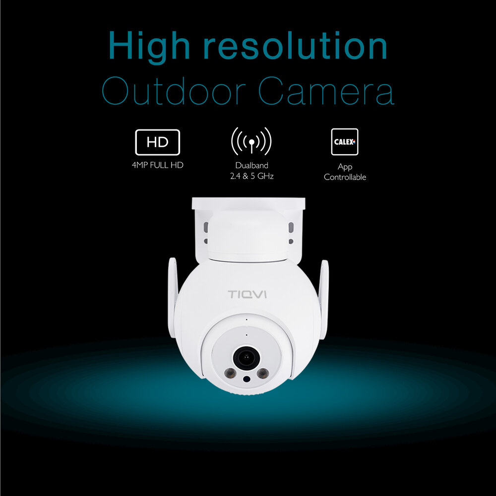 Tiqvi Smart PTZ Buiten Beveiligingscamera - WiFi