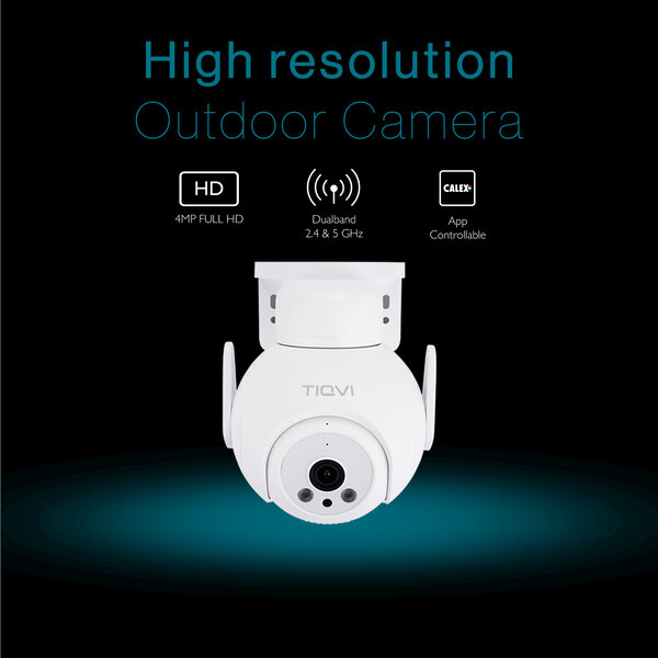 Tiqvi Smart PTZ Buiten Beveiligingscamera - WiFi