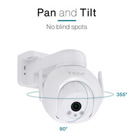 Tiqvi Smart PTZ Buiten Beveiligingscamera - WiFi