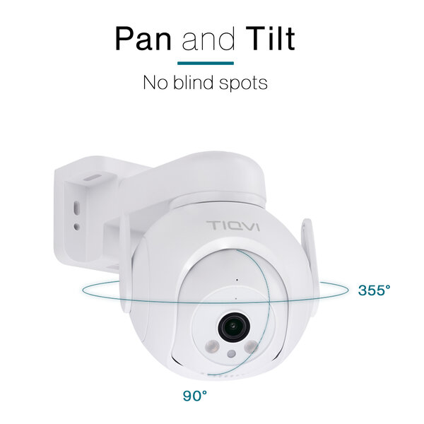 Tiqvi Smart PTZ Buiten Beveiligingscamera - WiFi