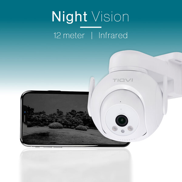Tiqvi Smart PTZ Buiten Beveiligingscamera - WiFi