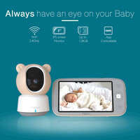 Tiqvi Smart Babyfoon met Camera met App en Monitor - WiFi - 1080P