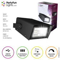 PartyFunLights Stroboscooplamp - USB en Batterij