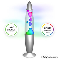 PartyFunLights LED Lava Lamp - 27 Lumen - 12V Adapter