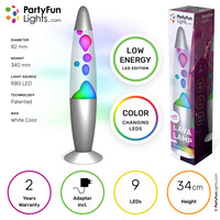 PartyFunLights LED Lava Lamp - 27 Lumen - 12V Adapter