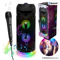 PartyFunLights Bluetooth Karaoke Set - Incl. Microfoon en Lichteffecten