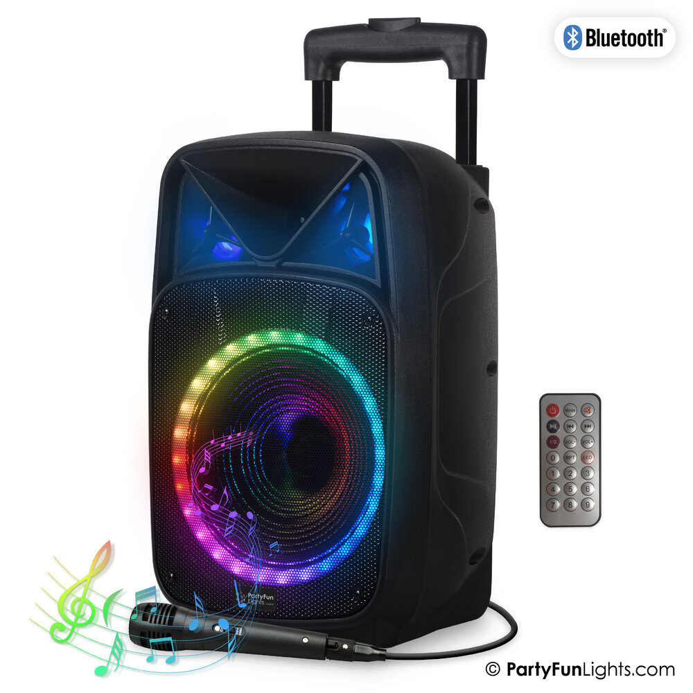 PartyFunLights Bluetooth Karaoke Party Speaker - Incl. Microfoon en Afstandsbediening