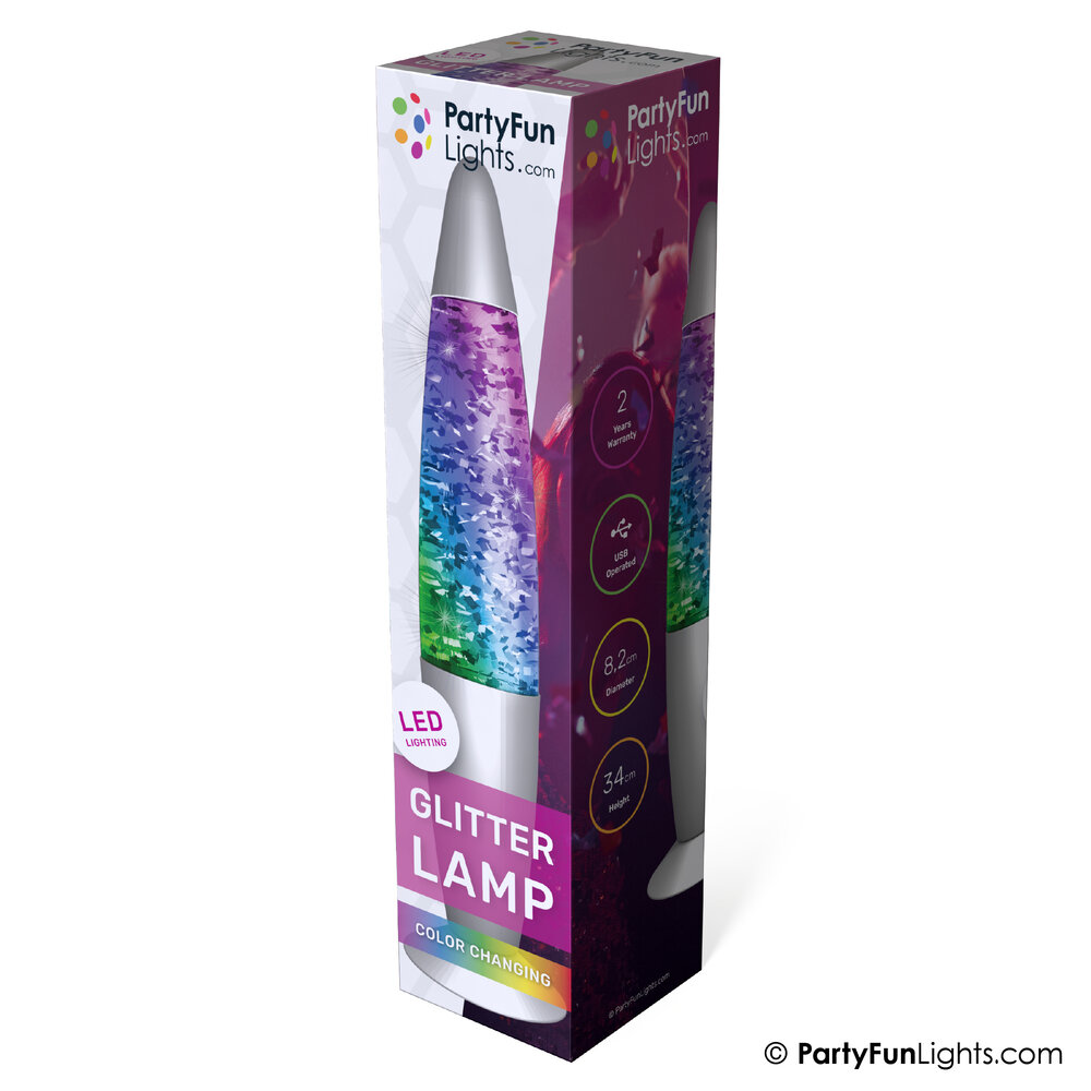 PartyFunLights Glitter Lamp - 27 Lumen - USB