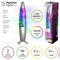 PartyFunLights Glitter Lamp - 27 Lumen - USB
