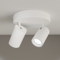 Ledvion LED Plafondspot Wit Duo - Dimbaar - 3W - 6500K - Kantelbaar