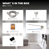 Ledvion Dimbare LED inbouwspot RVS - Amsterdam - 3W - 2700K - ø82mm