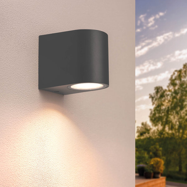 Ledvion Dimbare Wandlamp Buiten - 3W - 2700K - Antraciet