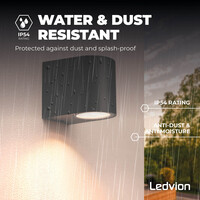 Ledvion Dimbare Wandlamp Buiten - 3W - 2700K - Antraciet