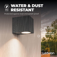 Ledvion Dimbare Wandlamp Buiten - 3W - 2700K - Antraciet