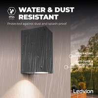 Ledvion Dimbare Wandlamp Buiten - 3W - 2700K - Antraciet - Up & Down