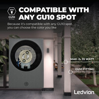 Ledvion Dimbare Wandlamp Buiten - 3W - 2700K - Antraciet - Up & Down