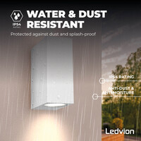 Ledvion Dimbare Wandlamp Buiten - 3W - 2700K - Wit - Up & Down