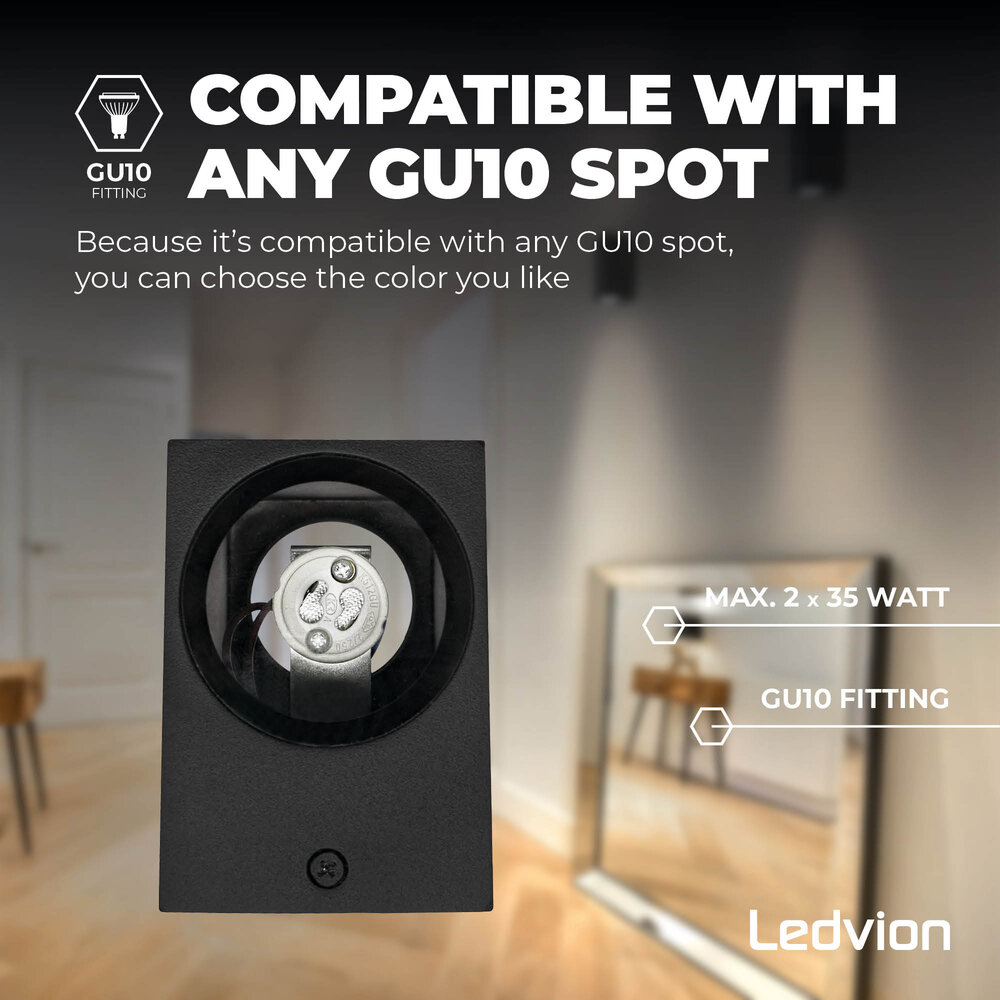 Ledvion Dimbare Wandlamp Buiten met Schemeringssensor - Tweezijdig - 3W - 2700K - IP44 - Zwart