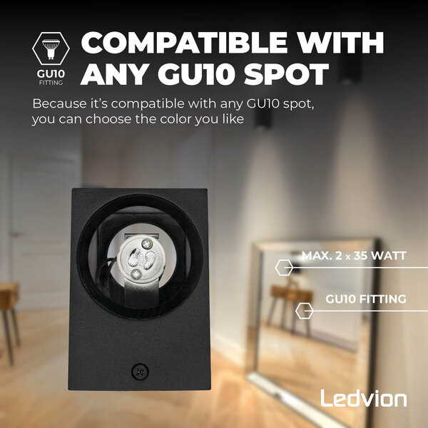 Ledvion Dimbare Wandlamp Buiten met Schemeringssensor - Tweezijdig - 3W - 2700K - IP44 - Zwart