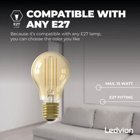 Ledvion Moderne Wandlamp Buiten - 7,5W - 2100K - IP44 - Zwart