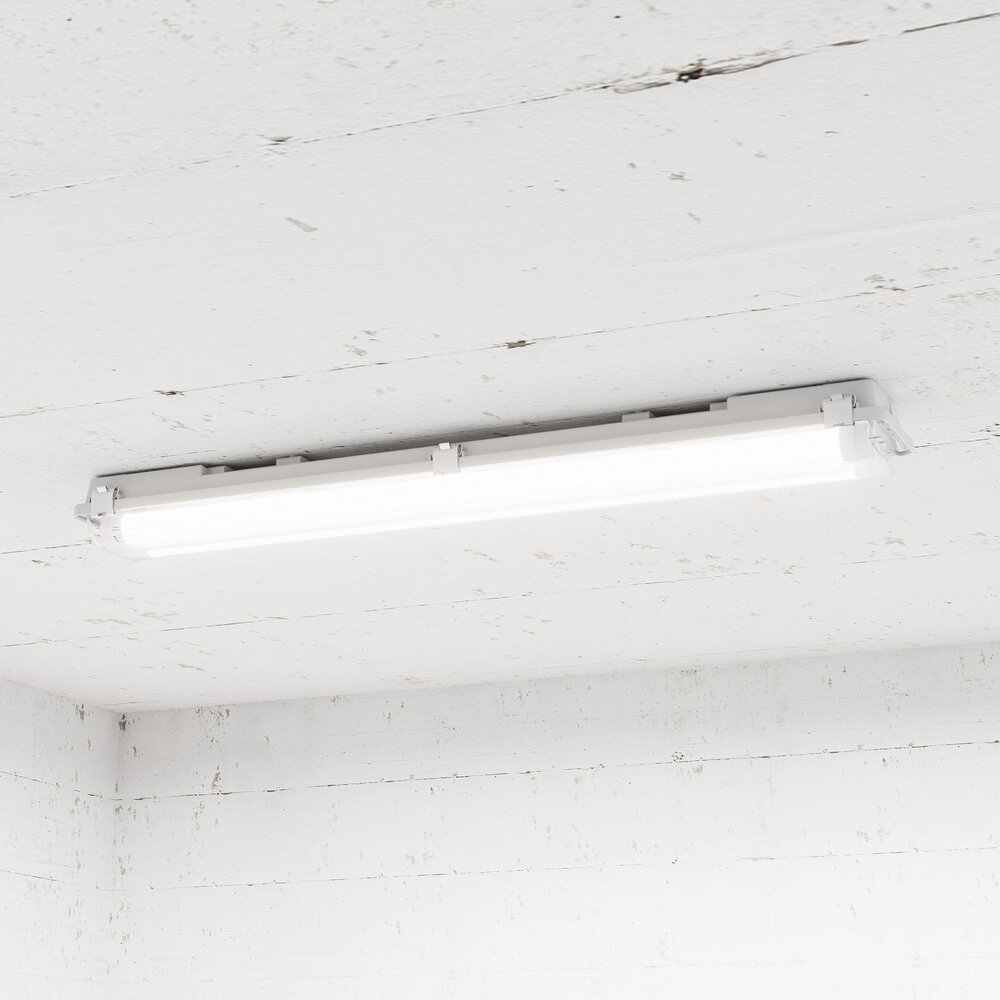 Ledvion LED TL Armatuur 60cm - Dubbel - IP65 - RVS Clips