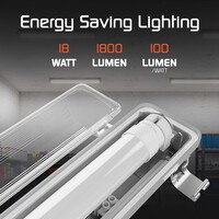 Ledvion LED TL Armatuur 120cm - 18W - 1800 Lumen - 6500K - IP65 - Incl. LED TL Buis