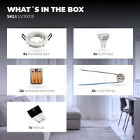 Ledvion Dimbare LED inbouwspot Wit - Amsterdam - 3W - 6500K - ø82mm - 6 pack