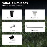 Ledvion LED Grondspot - IP67 - 3W - 6500K - 1 Meter Kabel