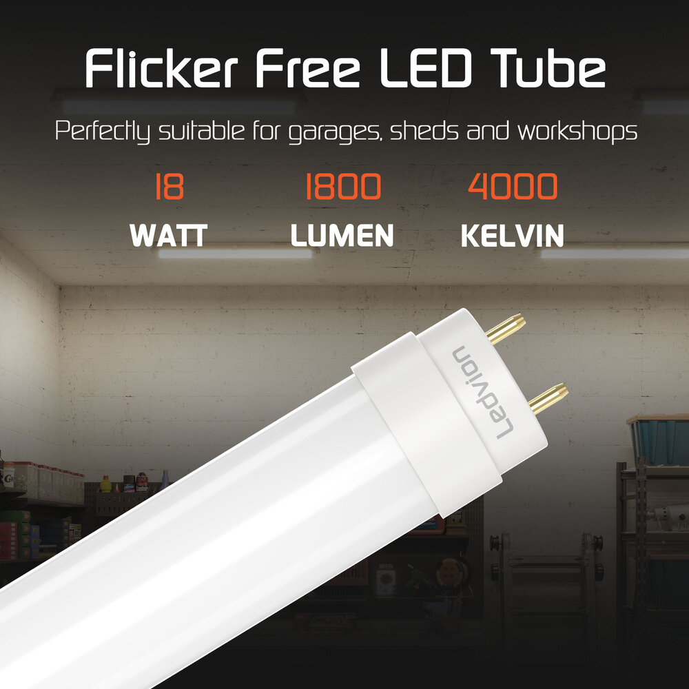 Ledvion LED TL Buis 120cm - 18W - 1800 Lumen - 4000K - 3 jaar garantie