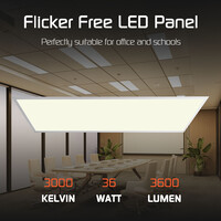 Ledvion LED Paneel 30x120 - 36W - 3000K - 100 Lm/W - Flikkervrij - UGR <22 - 3 Jaar Garantie